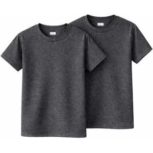 Gildan Youth Ultra Cotton T-Shirt, Style G2000B, Multipack(Dark Heather (2-pack))