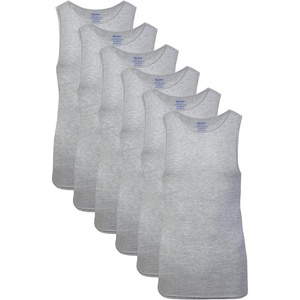 Gildan Men’s A-Shirts Tanks Multipack(Sport Grey (6-pack))
