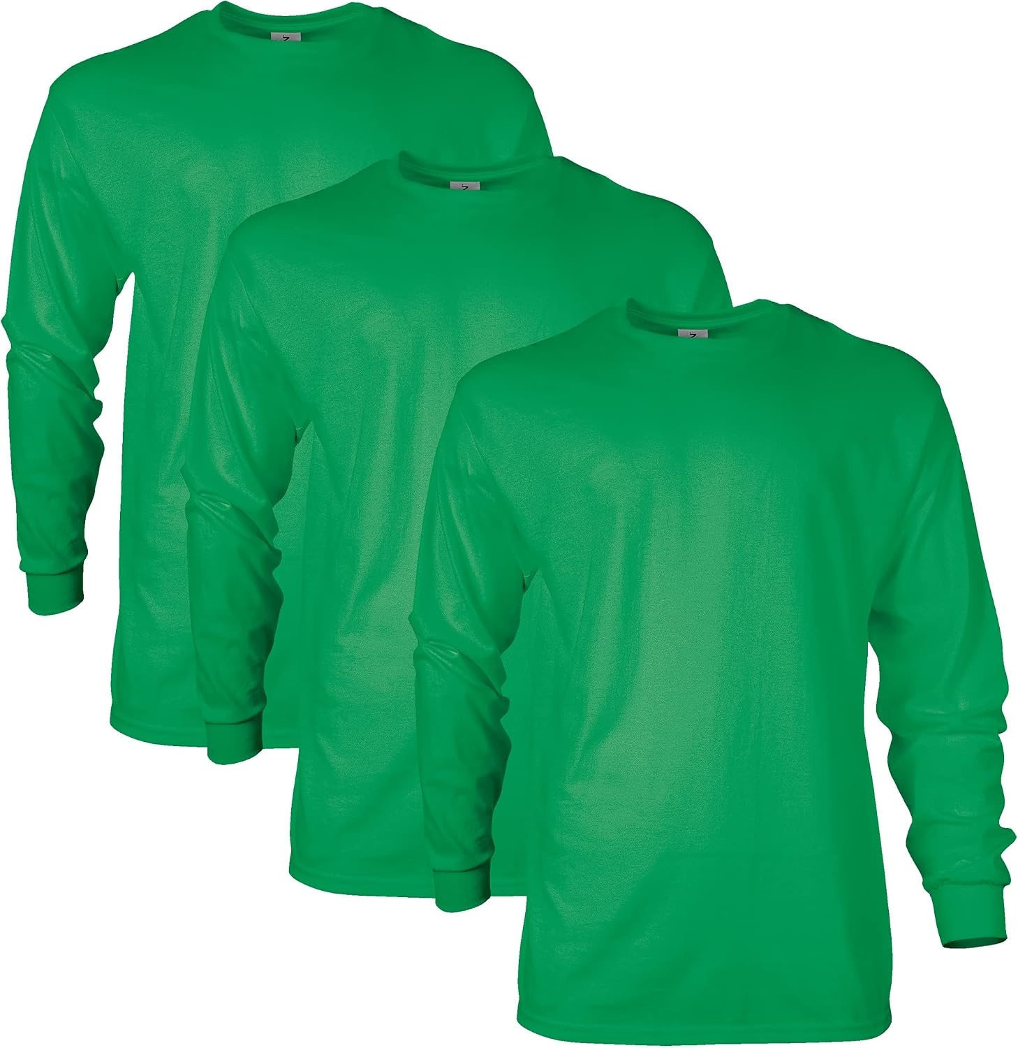 image:imageGildan Adult Ultra Cotton Long Sleeve TShirt Style G2400 MultipackIrish Green