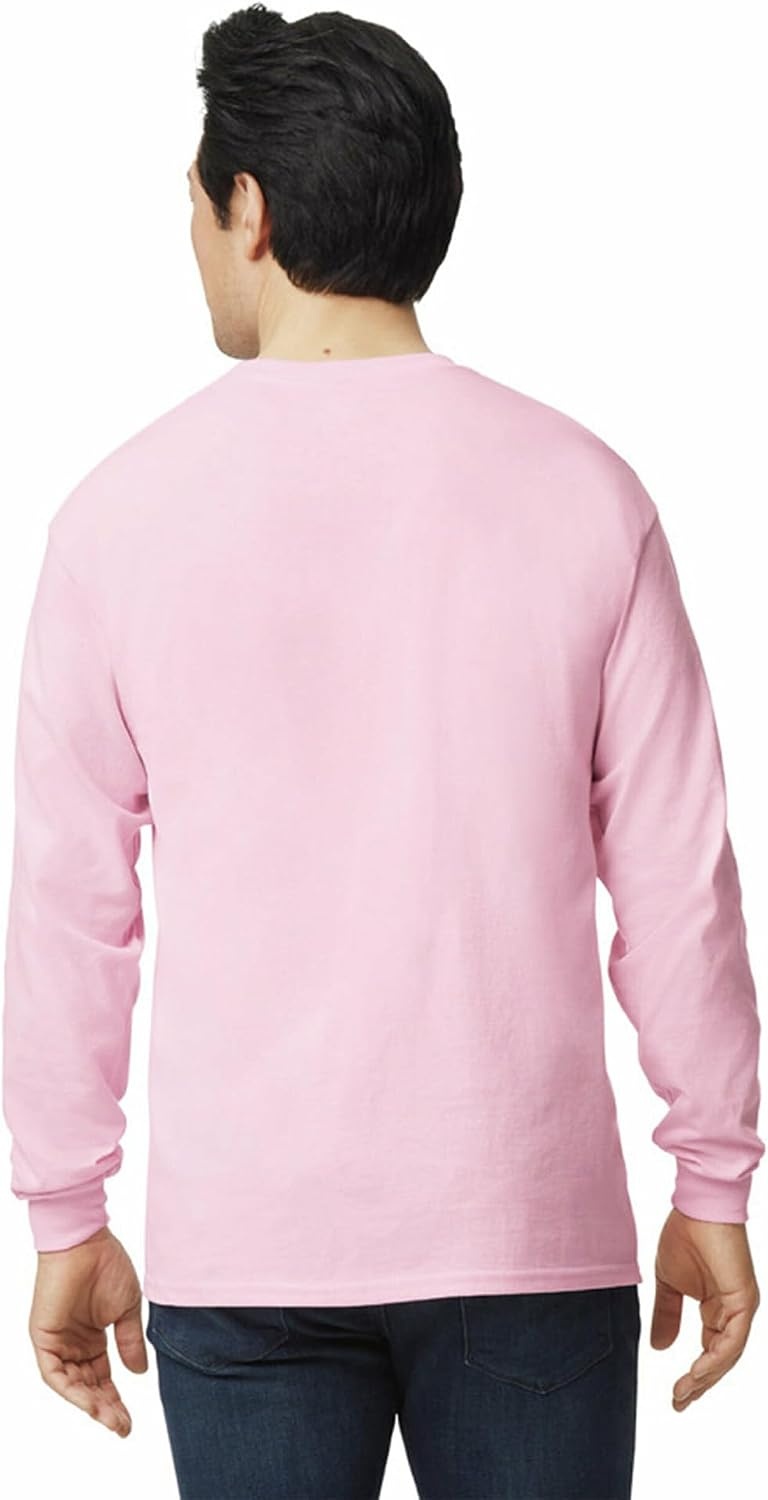 image:imageGildan Adult Ultra Cotton Long Sleeve TShirt Style G2400 MultipackLight Pink