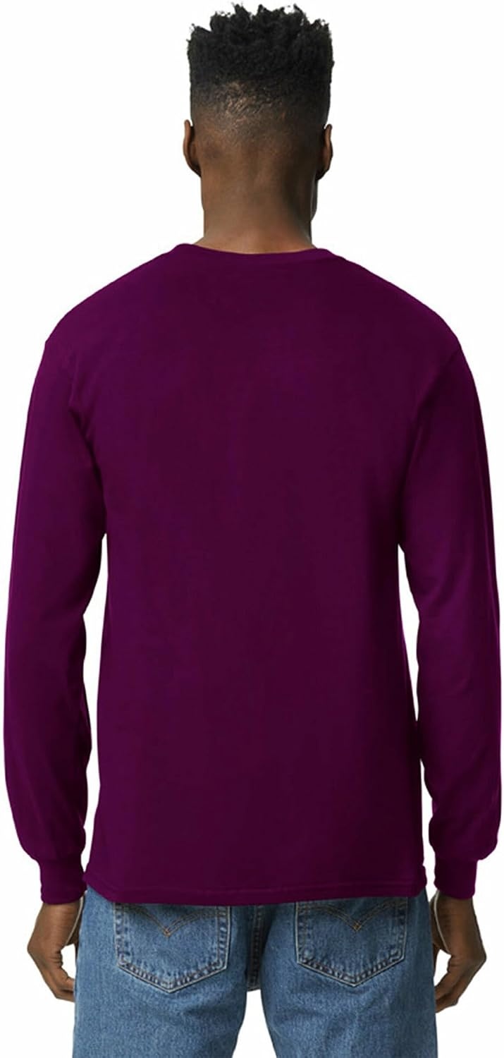 image:imageGildan Adult Ultra Cotton Long Sleeve TShirt Style G2400 MultipackMaroon