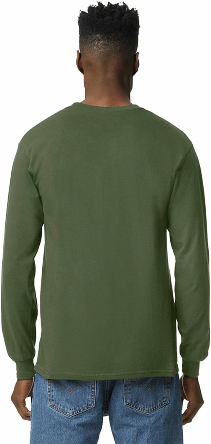 image:imageGildan Adult Ultra Cotton Long Sleeve TShirt Style G2400 MultipackMilitary Green