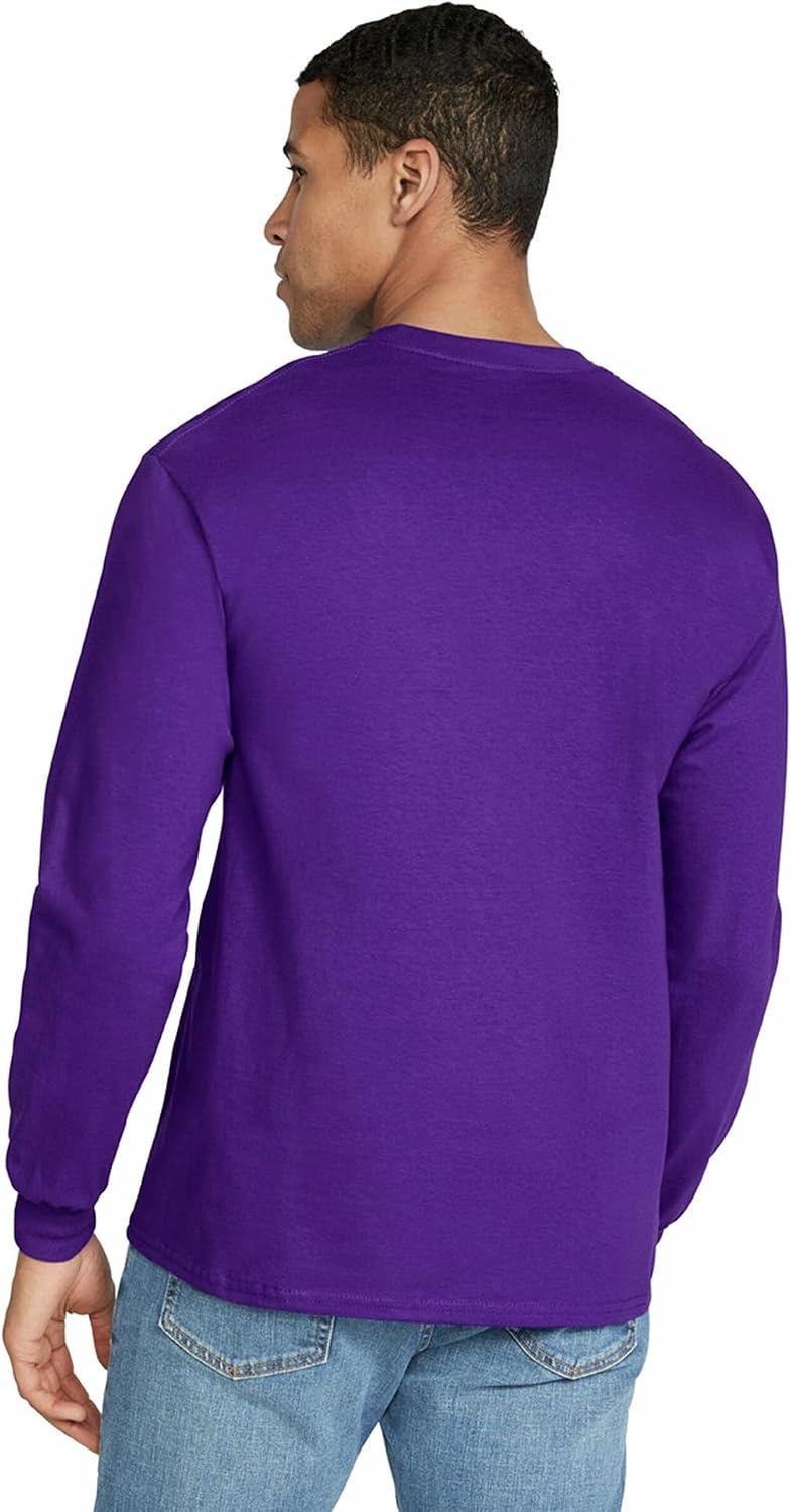 image:imageGildan Adult Ultra Cotton Long Sleeve TShirt Style G2400 MultipackPurple