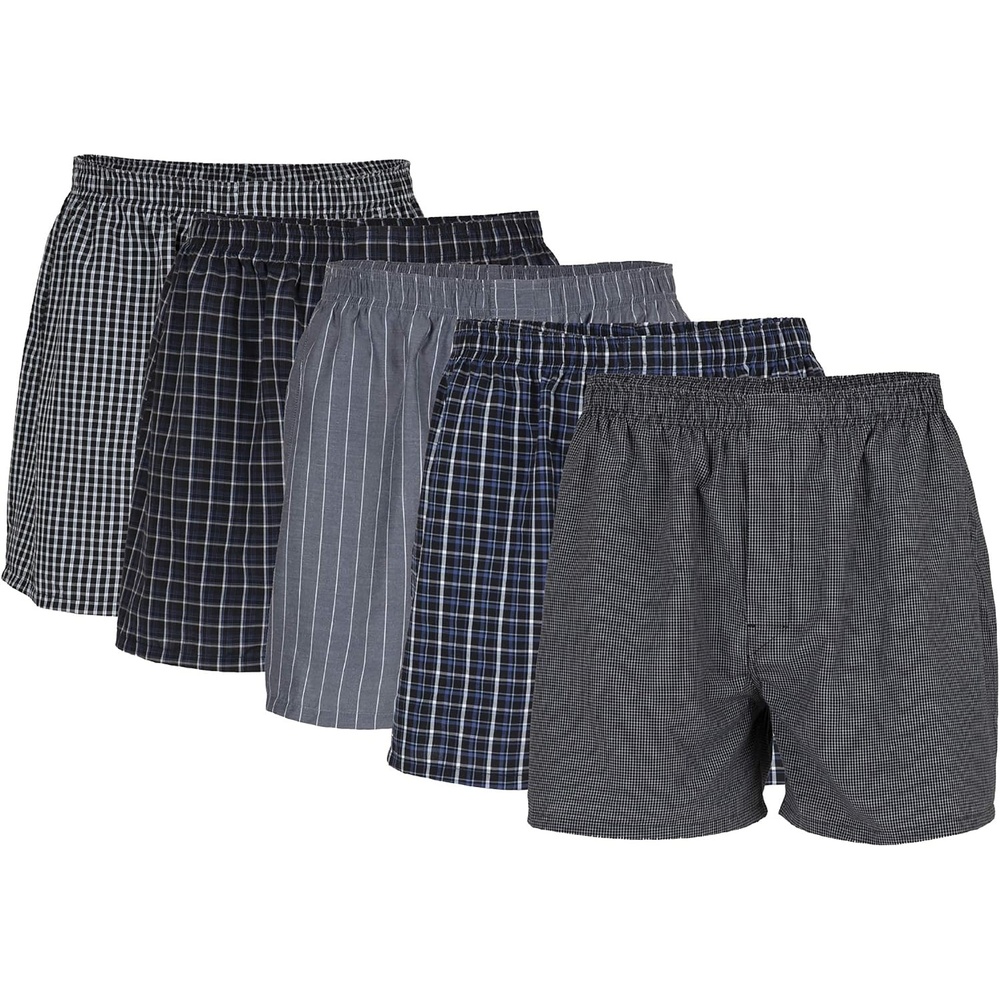 image:imageGildan Mens Underwear Boxers MultipackBlack Stripe Assorted 5pack