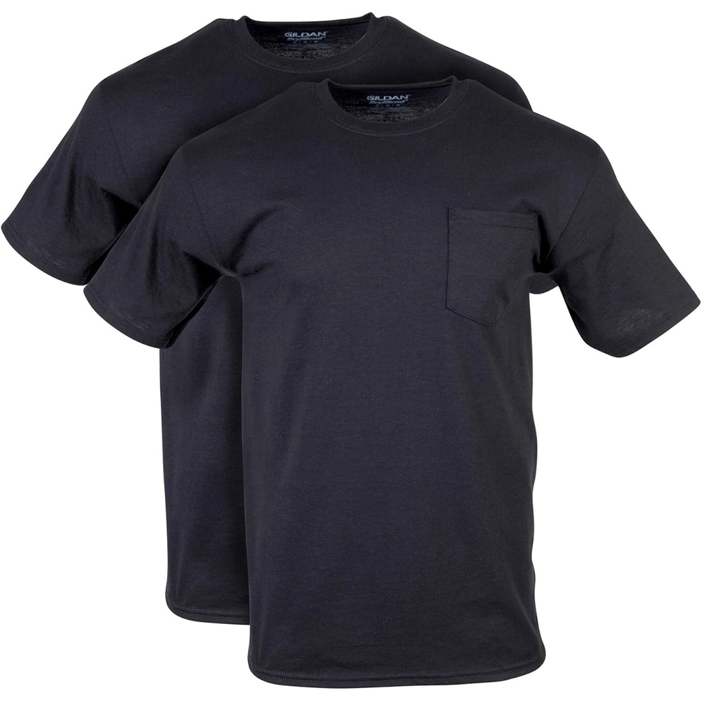 image:imageGildan Unisex Adult DryBlend Workwear TShirts with Pocket 2PackBlack