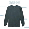 Gildan Adult Ultra Cotton Long Sleeve T-Shirt, Style G2400, Multipack(Dark Heather)