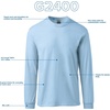 Gildan Adult Ultra Cotton Long Sleeve T-Shirt, Style G2400, Multipack(Forest Green)