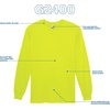 Gildan Adult Ultra Cotton Long Sleeve T-Shirt, Style G2400, Multipack(S. Orange (3-pack))
