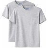 Gildan Unisex Adult DryBlend Workwear T-Shirts with Pocket, 2-Pack(Ash)