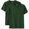 Gildan Unisex Adult DryBlend Workwear T-Shirts with Pocket, 2-Pack(Forest Green)