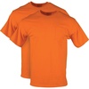 Gildan Unisex Adult DryBlend Workwear T-Shirts with Pocket, 2-Pack(S. Orange)