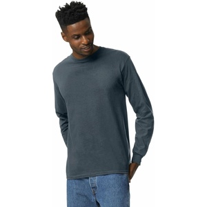 Gildan Adult Ultra Cotton Long Sleeve T-Shirt, Style G2400, Multipack(Dark Heather)