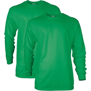 Gildan Adult Ultra Cotton Long Sleeve T-Shirt, Style G2400, Multipack(Irish Green)