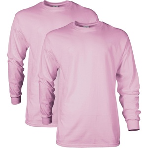 Gildan Adult Ultra Cotton Long Sleeve T-Shirt, Style G2400, Multipack(Light Pink)