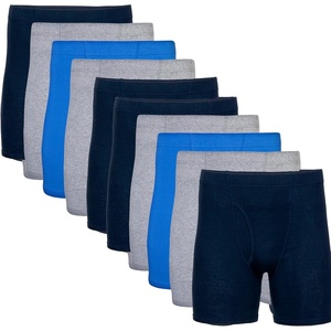 Gildan Men’s Underwear Covered Waistband Boxer Briefs, Multipack(Mixed Royal)