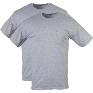 Gildan Unisex Adult DryBlend Workwear T-Shirts with Pocket, 2-Pack(Sport Grey)