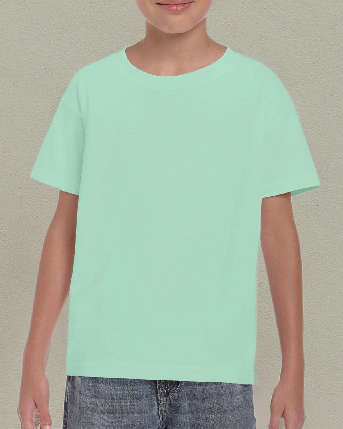 image:imageGildan Youth 53 Oz TShirt Style G500B Original LabelMint Green