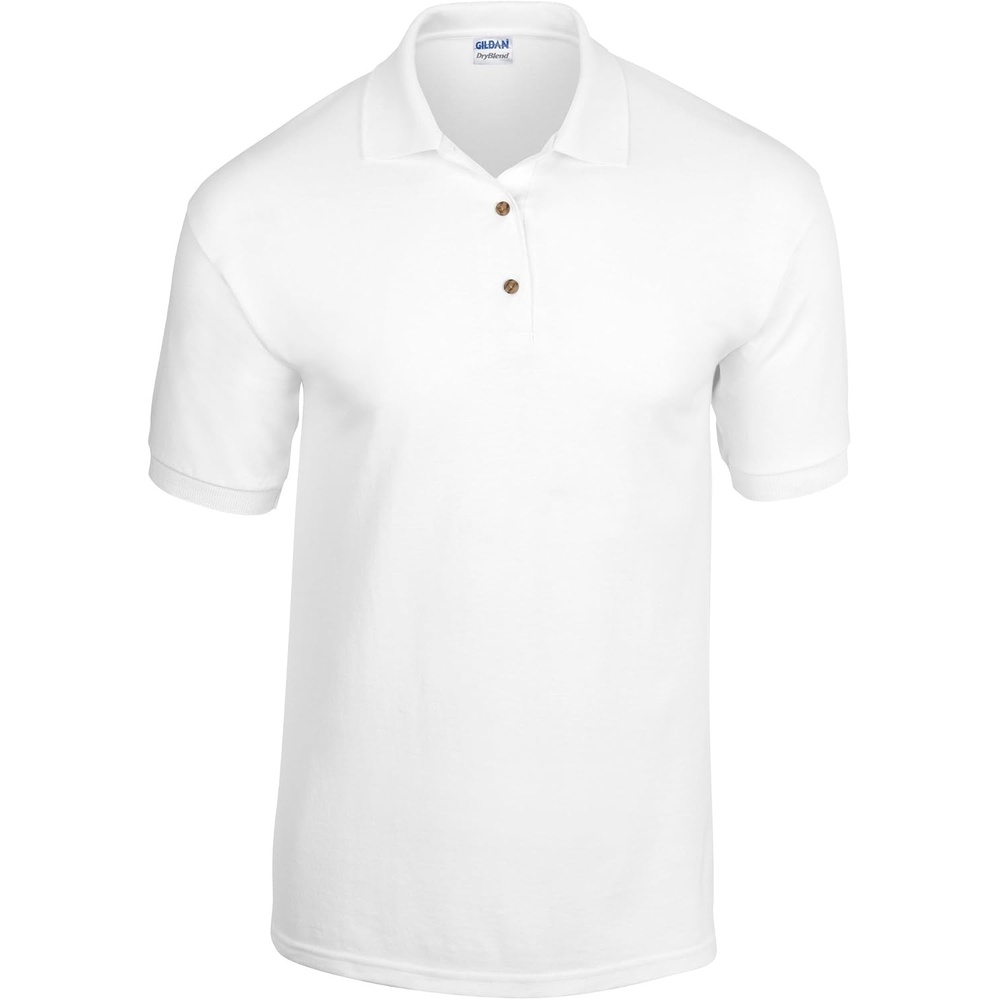 image:imageGildan Adult DryBlend Jersey Short Sleeve Polo ShirtWhite