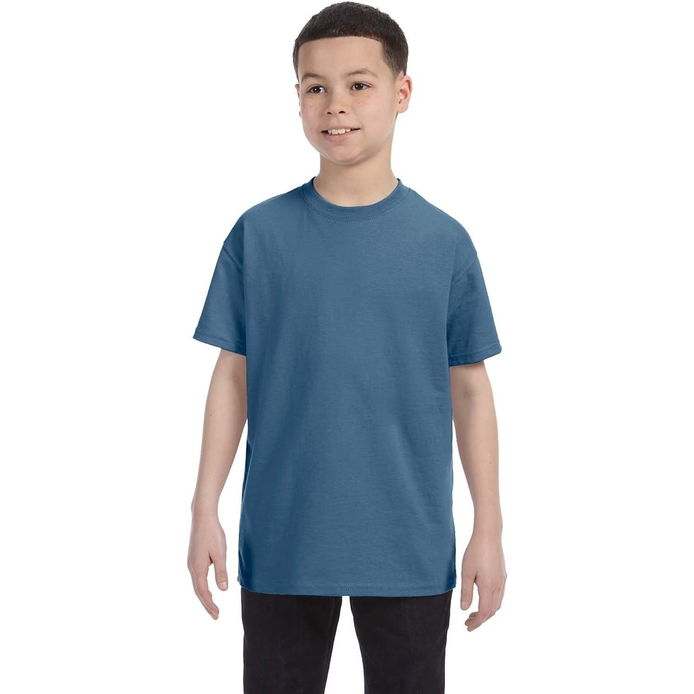 image:imageGildan Youth 53 Oz TShirt Style G500B Original LabelIndigo Blue