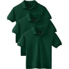 Gildan Kids’ DryBlend Short Sleeve Polo, Style G8800b, 3-Pack(Forest Green)