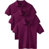 Gildan Kids’ DryBlend Short Sleeve Polo, Style G8800b, 3-Pack(Maroon)