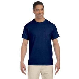 Cotton 6 oz. Pocket T-Shirt (G230) Navy, L