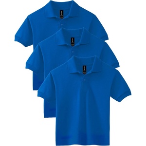 Gildan Kids’ DryBlend Short Sleeve Polo, Style G8800b, 3-Pack(Royal)
