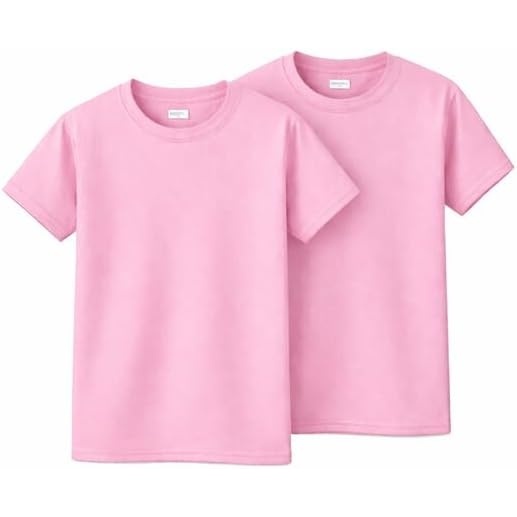 image:imageGildan UnisexChild Gildan Youth Heavy Cotton TShirt Style G5000b 2PackLight Pink