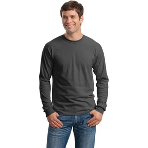 Gildan Ultra Cotton 6 oz. Long-Sleeve T-Shirt (G240) CHARCOAL(Black)