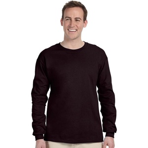 Gildan Ultra Cotton 6 oz. Long-Sleeve T-Shirt (G240) CHARCOAL(Dark Chocolate)