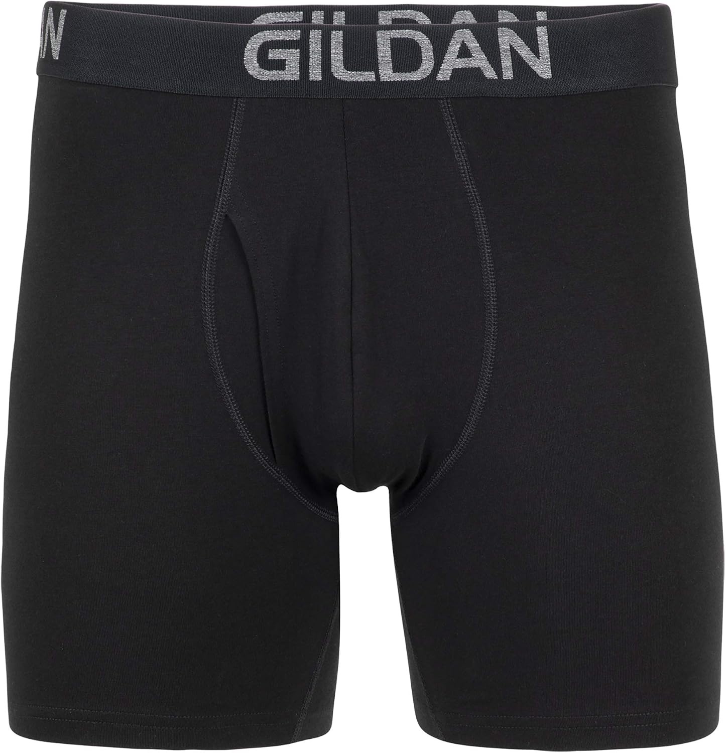 image:imageGildan Mens Underwear Cotton Stretch Boxer Briefs MultipackBlack Soot