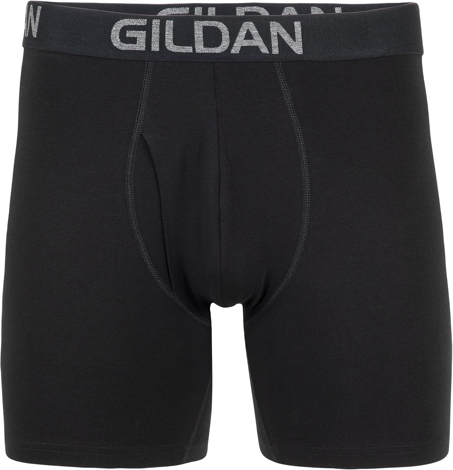 image:imageGildan Mens Underwear Cotton Stretch Boxer Briefs MultipackBlkHeather NavyStripeHeather Red