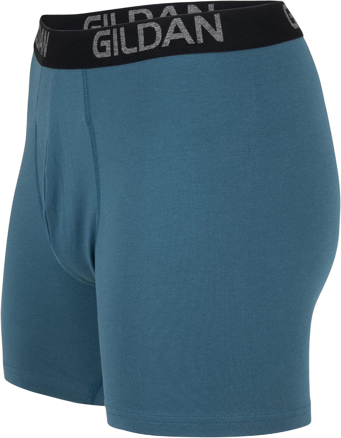 image:imageGildan Mens Underwear Cotton Stretch Boxer Briefs MultipackBlue CoveHawaiian BlueHeather Red Mark
