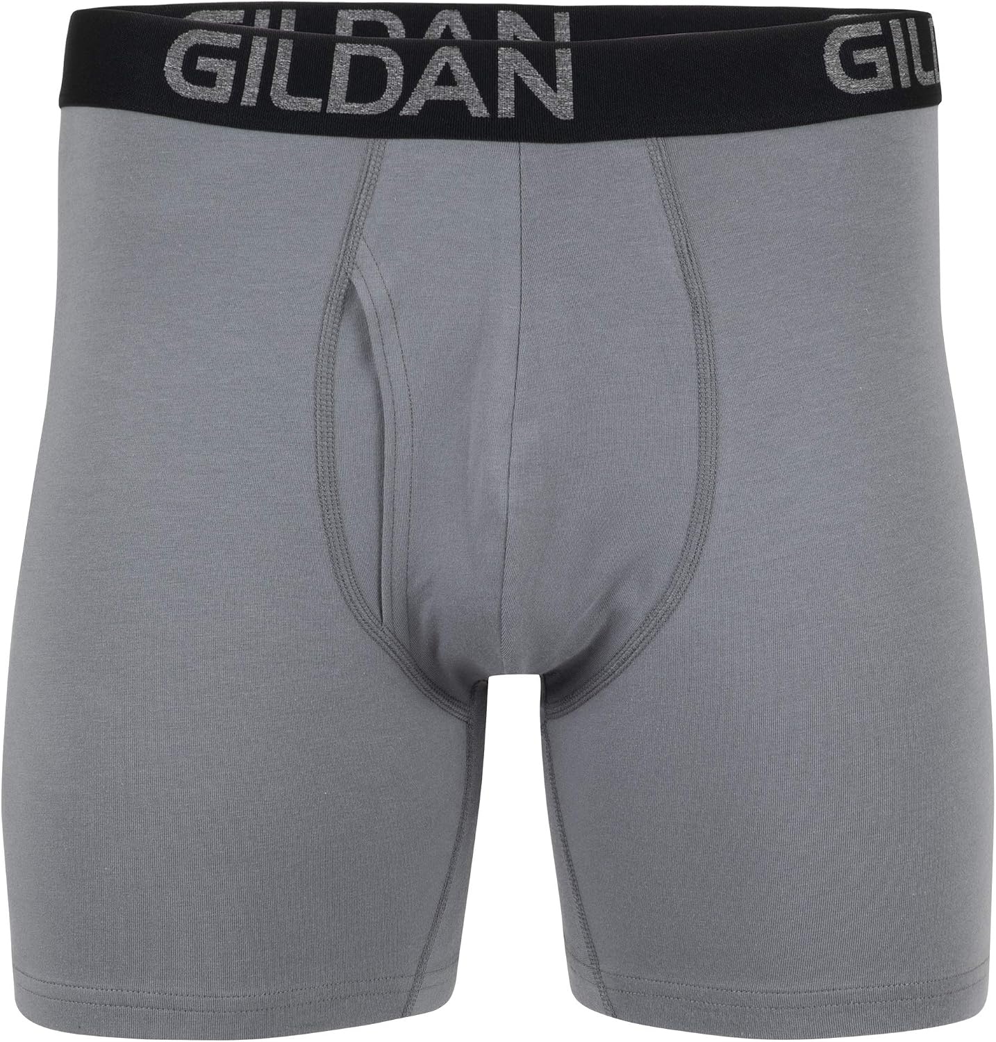 image:imageGildan Mens Underwear Cotton Stretch Boxer Briefs MultipackGrey FlannelBlack Soot