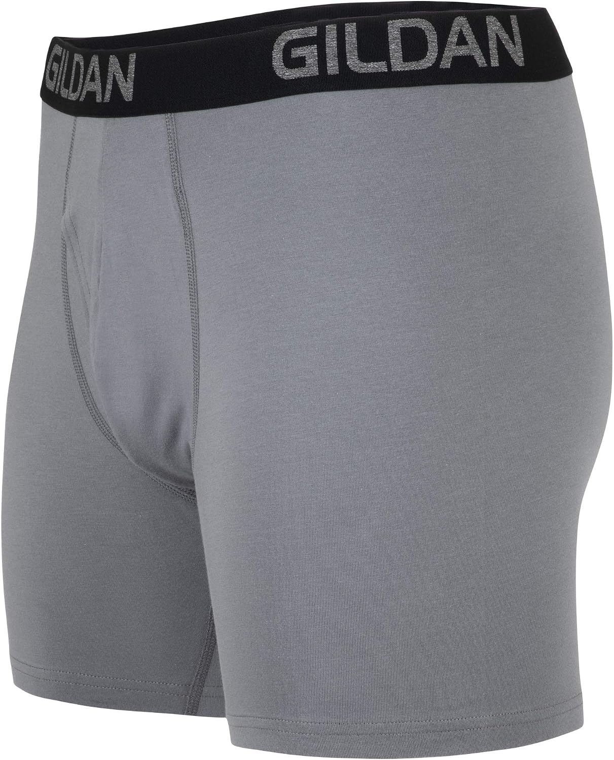 image:imageGildan Mens Underwear Cotton Stretch Boxer Briefs MultipackGrey FlannelBlack Soot