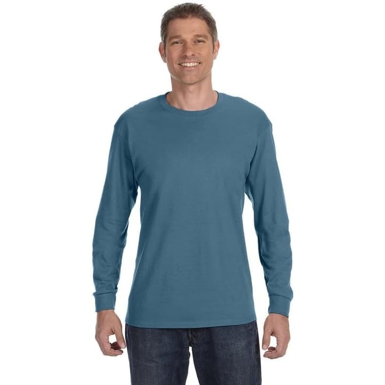 image:imageGildan Adult DryBlend Long Sleeve TShirt Style G8400 2PackIndigo