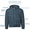 Gildan Adult Fleece Hoodie Sweatshirt, Style G18500, Multipack(Dark Heather (24-pack))