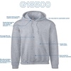 Gildan Adult Fleece Hoodie Sweatshirt, Style G18500, Multipack(Sport Grey (24-pack))