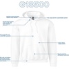 Gildan Adult Fleece Hoodie Sweatshirt, Style G18500, Multipack(White (24-pack))