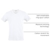 Gildan Men’s Cotton Stretch T-Shirts, Multipack(Artic White (V-neck 3-pack))