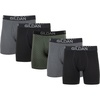 Gildan Men’s Underwear Cotton Stretch Boxer Briefs, Multipack(Blk/Heather Dark Grey/Green Midnight)