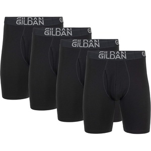 Gildan Men’s Underwear Cotton Stretch Boxer Briefs, Multipack(Black Soot)