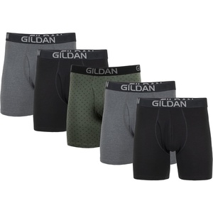 Gildan Men’s Underwear Cotton Stretch Boxer Briefs, Multipack(Blk/Heather Dark Grey/Green Midnight)