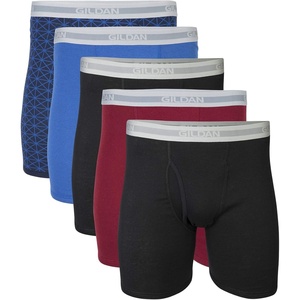 Gildan Men’s Underwear Cotton Stretch Boxer Briefs, Multipack(Mixed Blue/Grey)