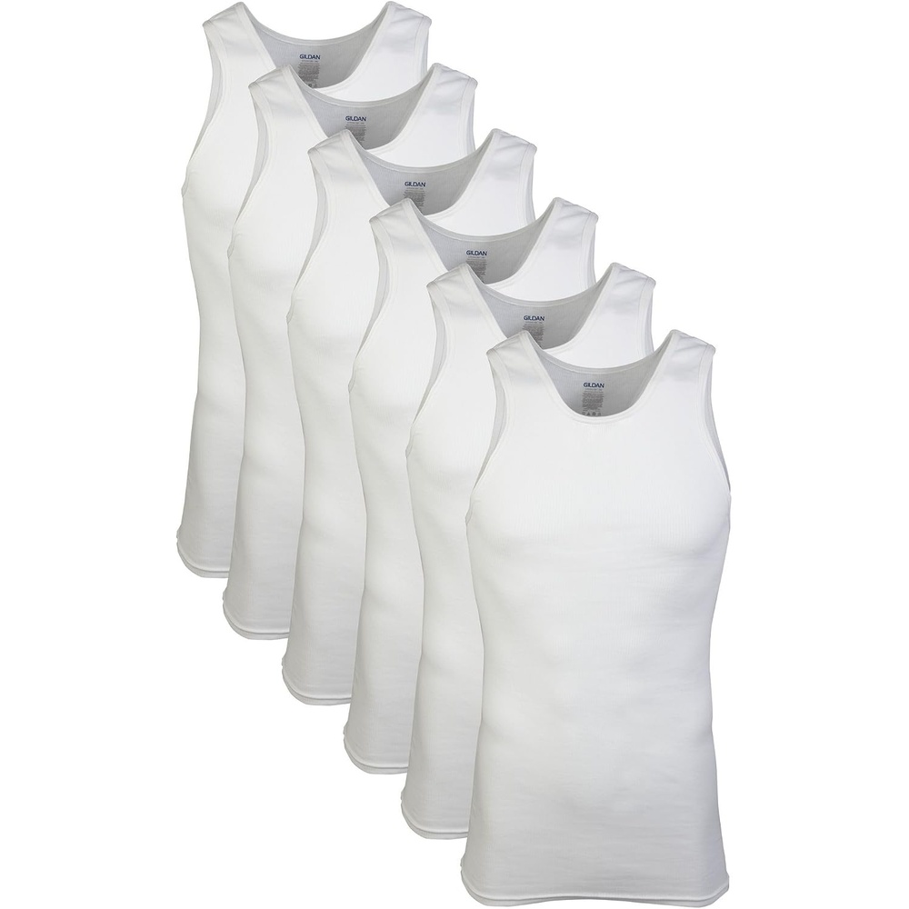 image:imageGildan Mens AShirts Tanks MultipackWhite 5 Pack