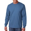 Gildan Adult Ultra Cotton Long Sleeve T-Shirt, Style G2400, Multipack(Indigo Blue)