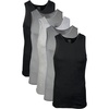 Gildan Men’s A-Shirts Tanks Multipack(Grey/Black (4 Pack))