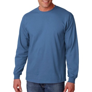Gildan Adult Ultra Cotton Long Sleeve T-Shirt, Style G2400, Multipack(Indigo Blue)