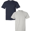 Gildan Adult Ultra Cotton T-Shirt with Pocket, Style G2300, 2-Pack((1) Navy + (1) Ash)