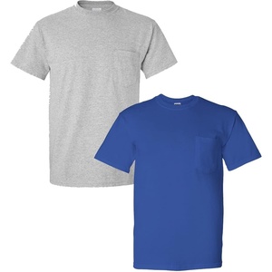 Gildan Adult Ultra Cotton T-Shirt with Pocket, Style G2300, 2-Pack((1) Sport Grey + (1) Royal)